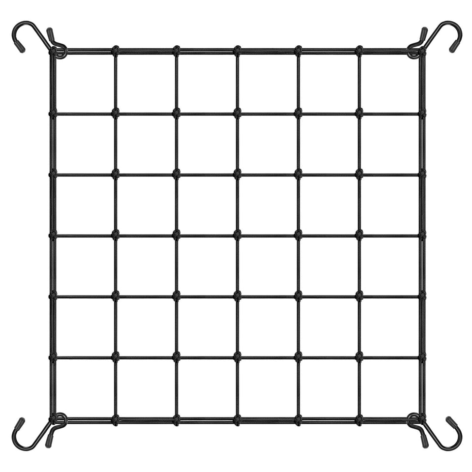 VIVOSUN elastic trellis netting 3x3ft installed on a garden frame to support climbing plants