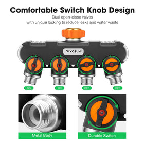 VIVOSUN four outlets enable simultaneous watering and irrigation