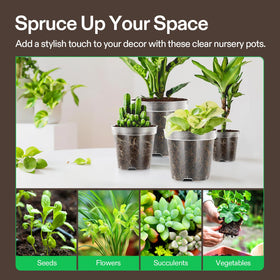 VIVOSUN garden setup with pots, showcasing versatile planting options.
