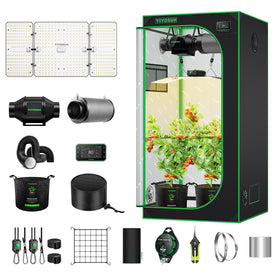 VIVOSUN GIY smart grow tent 3x3 setup enables compact indoor cultivation.