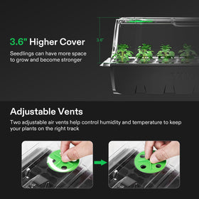 VIVOSUN green propagation tray features durable PET/PP construction.