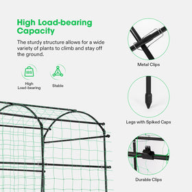 VIVOSUN ground spikes and rope kit stabilizing the trellis in wind