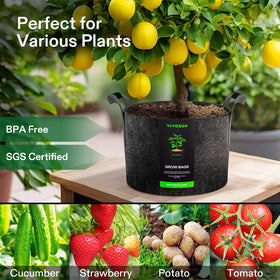 VIVOSUN 25-gallon grow bags ready for multi-season reuse