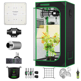 VIVOSUN grow tent kit exterior view showing compact 2x2 frame