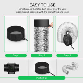 VIVOSUN vent cover 8in assembled provides versatile size for various tents.