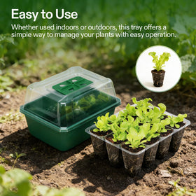 VIVOSUN heat-mat compatible seed tray supports even warm sprouting.