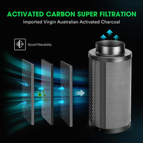 VIVOSUN hexagonal mesh design optimizes airflow in inline filters