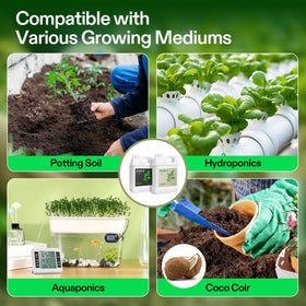 VIVOSUN indoor garden scene emphasizing easy two-bottle use for growers
