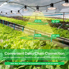 VIVOSUN ip44 waterproof grow light in greenhouse outdoor setup