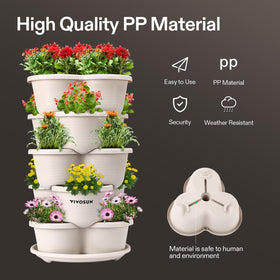 VIVOSUN ivory vertical planter in kitchen for fresh herbs