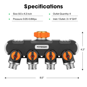 VIVOSUN locking valves help reduce water waste during adjustments