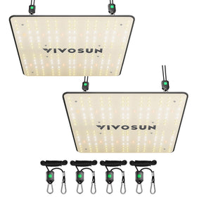 VIVOSUN LumaLight 100W LED grow light, front view, full-spectrum output for seedlings.