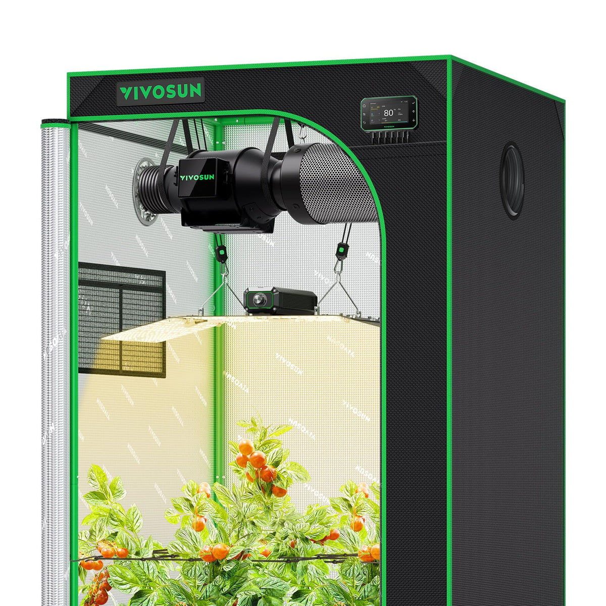 VIVOSUN LumaLight 200W full-spectrum grow light delivers even coverage.