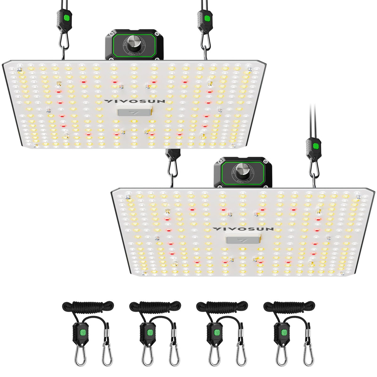 VIVOSUN LumaLight full-spectrum diodes visible for balanced plant lighting.