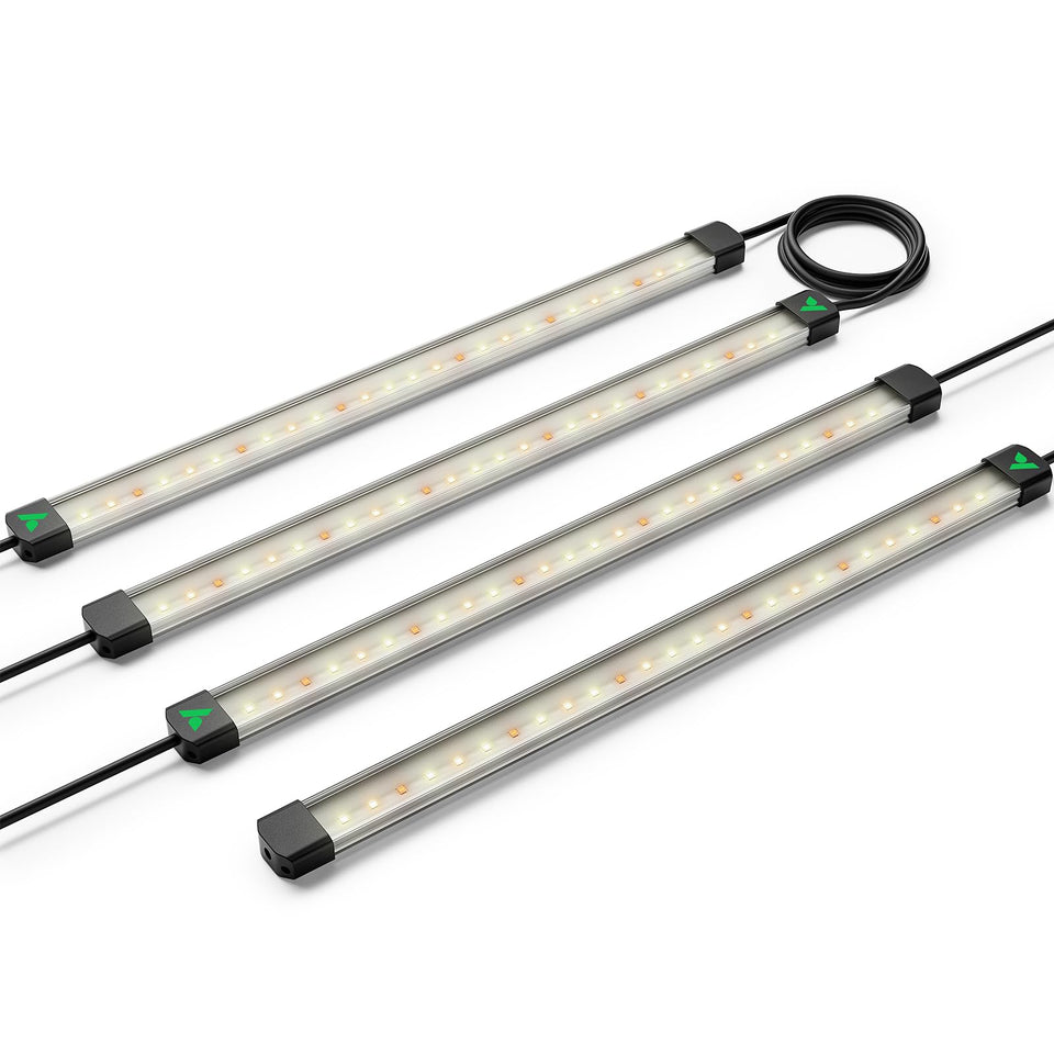 VIVOSUN Lumaray LED bar front view showing full-spectrum lighting for even canopy growth