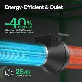 VIVOSUN M4 195 CFM airflow highlight for strong ventilation