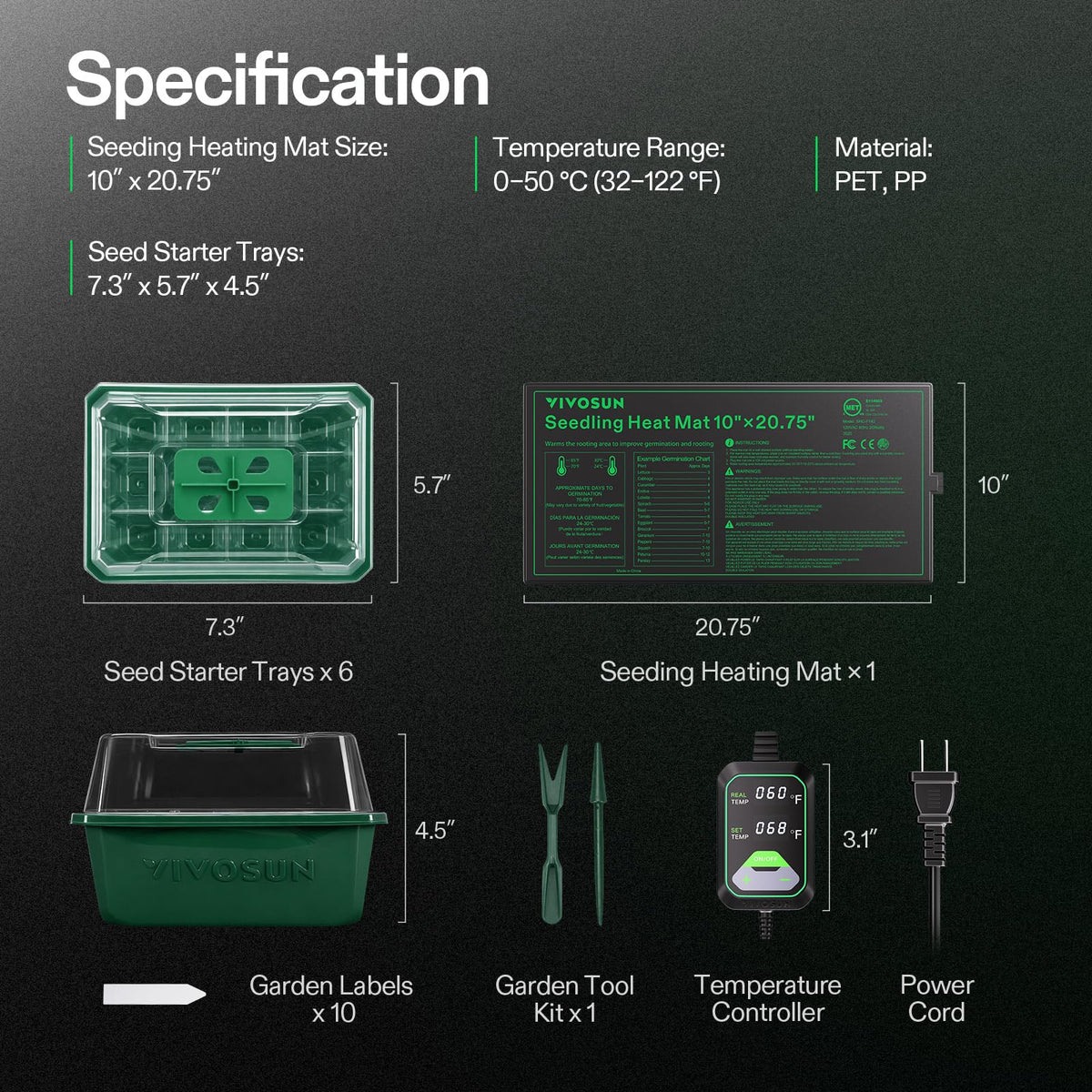 VIVOSUN seed start setup supports peppers herbs and more