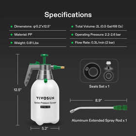 VIVOSUN sprayer is versatile for watering, cleaning, and fertilizing tasks