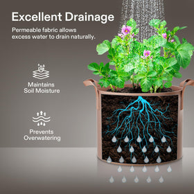 VIVOSUN multipurpose grow bags suitable for indoor and outdoor gardening.