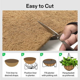 VIVOSUN multiuse coco liner for DIY projects like moss poles and germination pads
