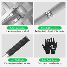 VIVOSUN non-slip rubber handle helps maintain grip in wet conditions.