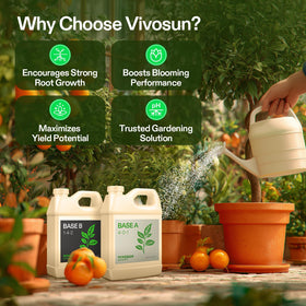 VIVOSUN nutrient solution focus highlights full spectrum nutrients for healthy plants