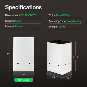 VIVOSUN panda film bag with inner black and outer white surfaces balances temperature.