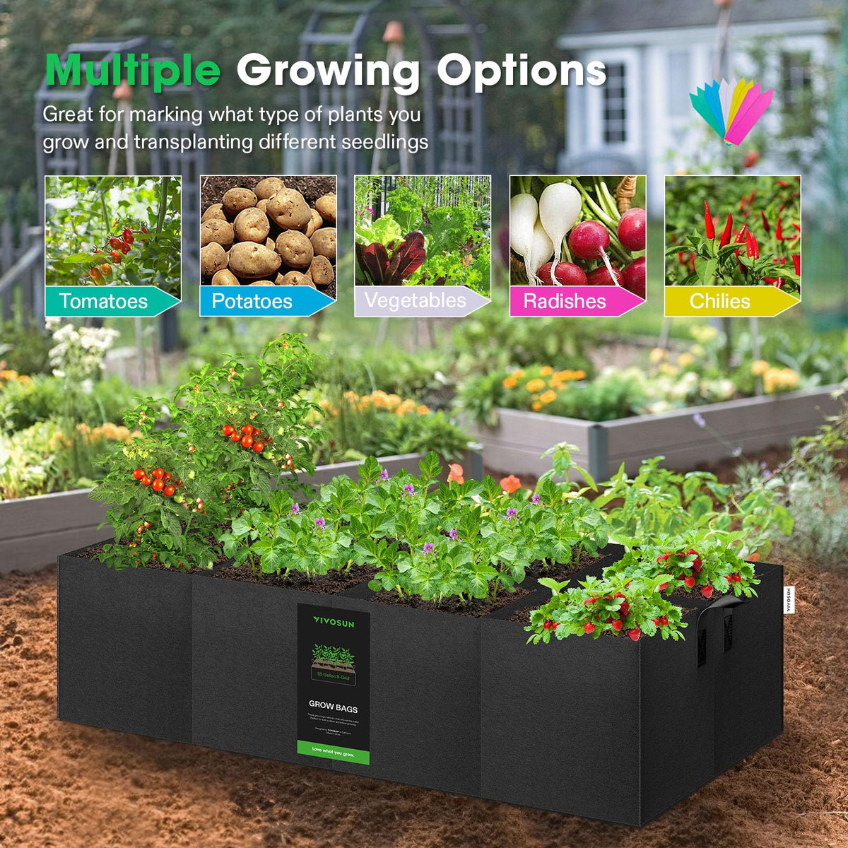 VIVOSUN 10 plant labels for quick crop identification