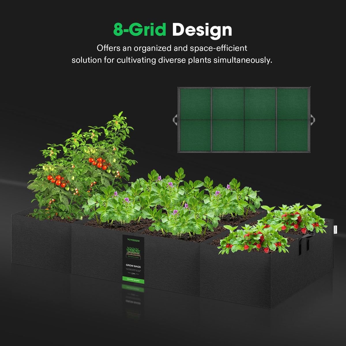 Includes 10 plant labels for quick variety identification with the VIVOSUN grow bags.