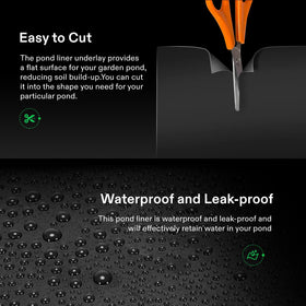 VIVOSUN pond liner 13-5x20 feet size suitable for up to 800 gallons