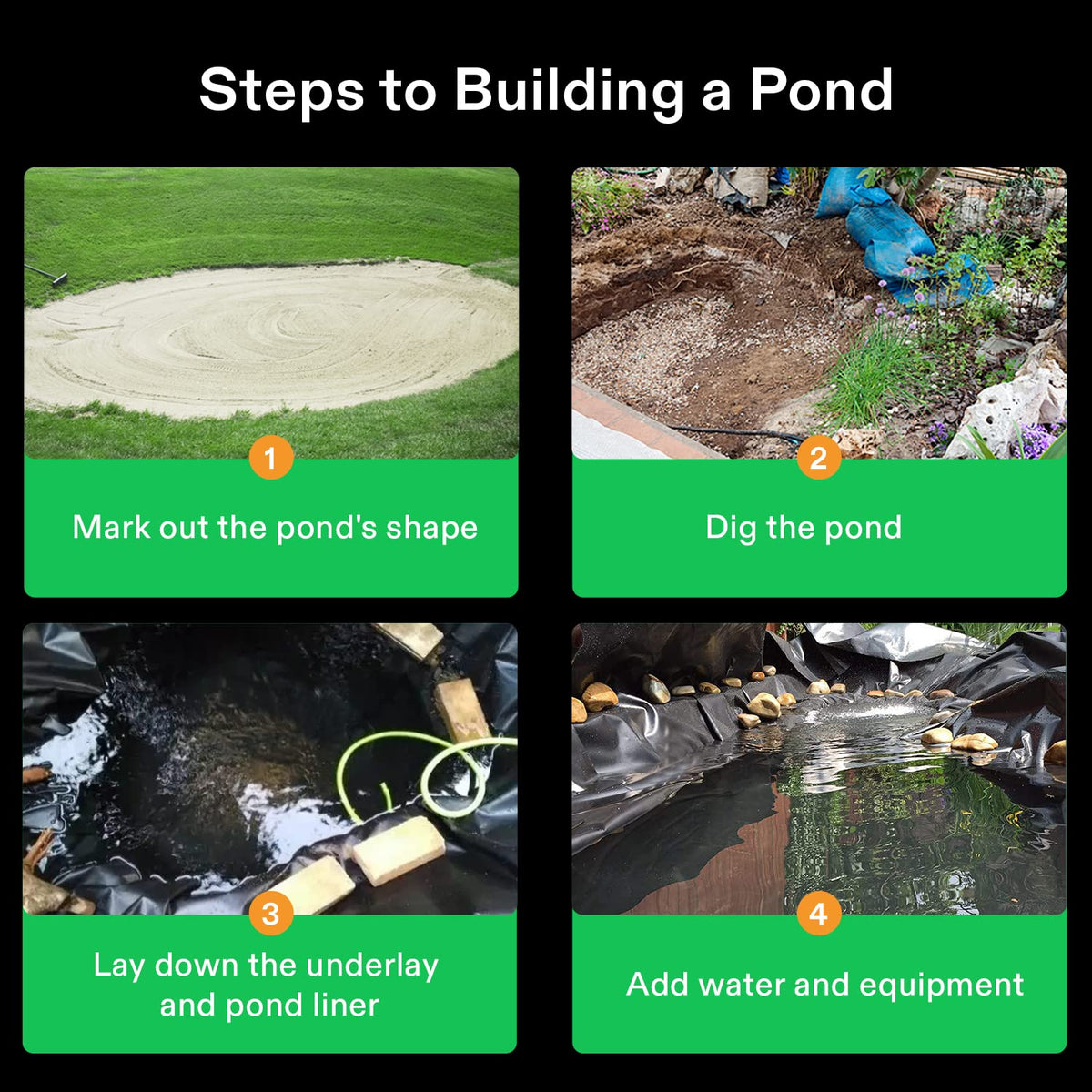 VIVOSUN pond liner easy install no tools required for setup