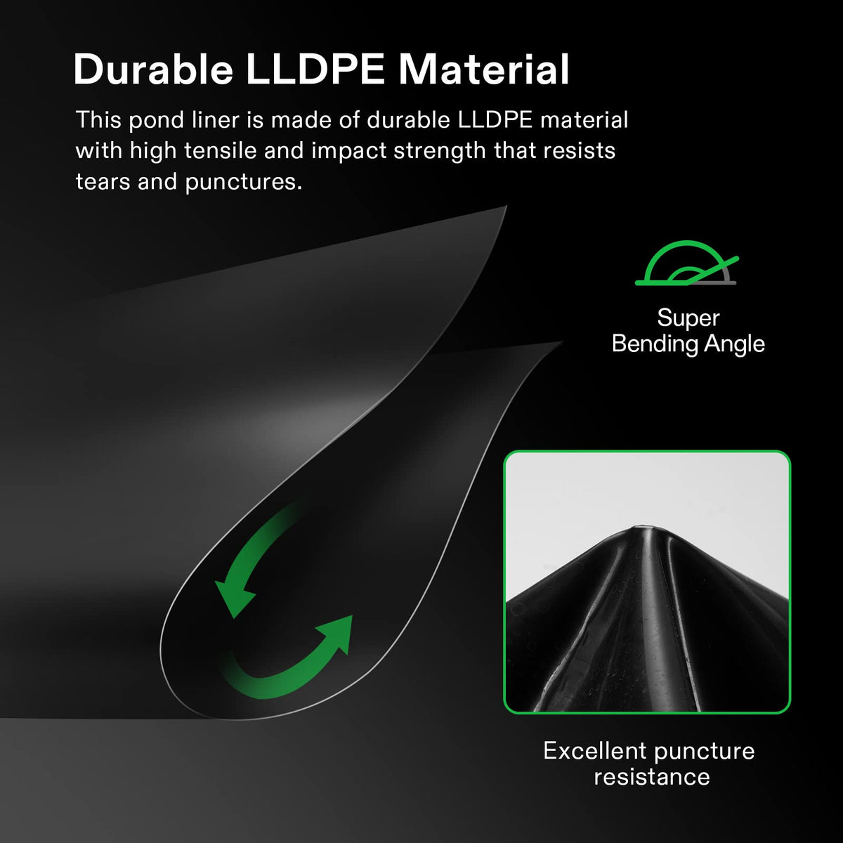 VIVOSUN pond liner underlay flat surface prevents soil buildup