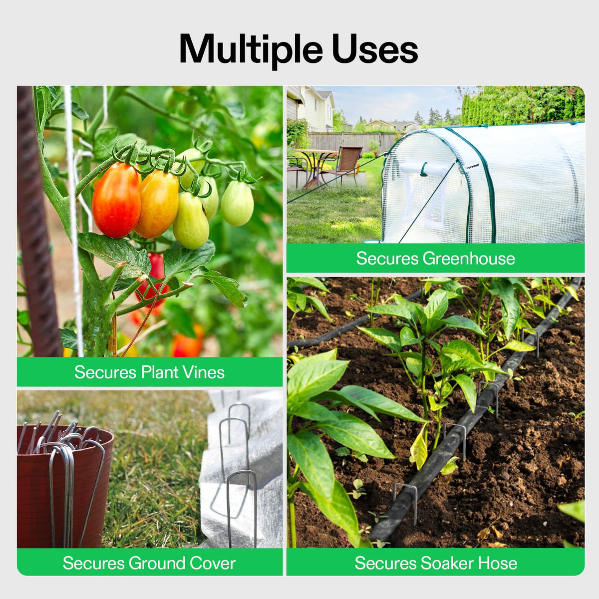 VIVOSUN landscape stakes protect plants when used to secure covers against wind and animals