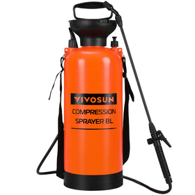 VIVOSUN pump sprayer 2 gallon with extended wand for wide spraying reach.