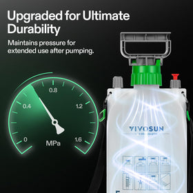 Pressure relief valve aids safe, controlled spraying sessions.
