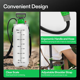 Pressure relief valve on the VIVOSUN sprayer supports safer spraying.