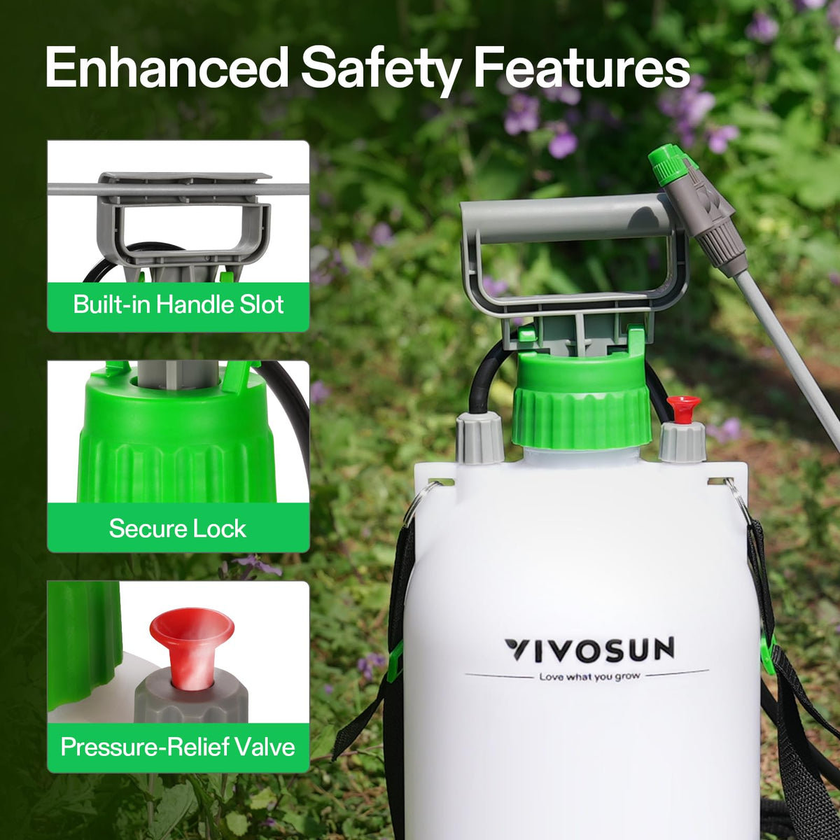 22-inch wand on the VIVOSUN sprayer enhances precision in tight spots.