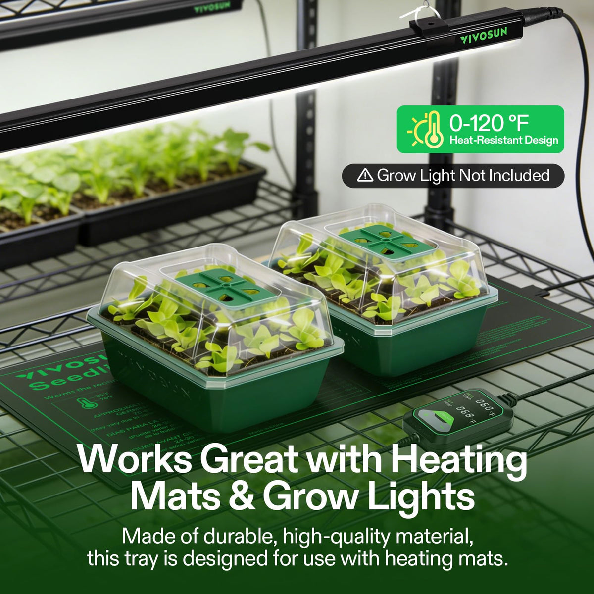 VIVOSUN reusable propagation trays provide durable, long-term use