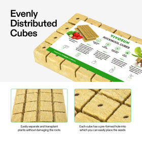 VIVOSUN rockwool setup in hydroponics showing versatility