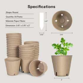VIVOSUN round peat pot from a nursery starter setup