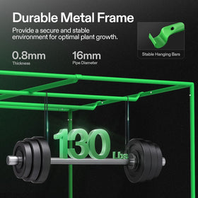 VIVOSUN S848 reflective mylar walls maximize light efficiency