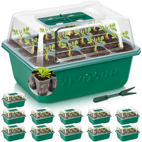 VIVOSUN seed starter trays with humidity dome for steady germination.