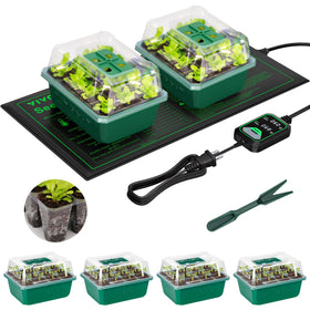 VIVOSUN seed starter trays 72-cell with dome for reliable germination