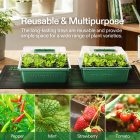 VIVOSUN seed tray with drain holes prevents overwatering