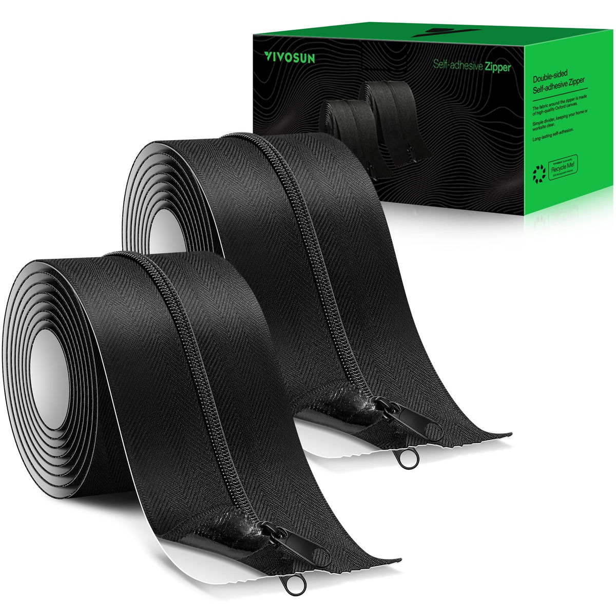 VIVOSUN self-adhesive zipper door on debris barrier enables quick in-and-out access