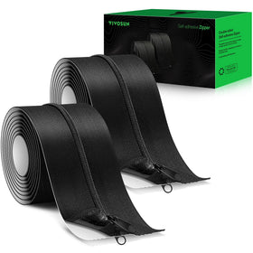 VIVOSUN self-adhesive zipper door on debris barrier enables quick in-and-out access