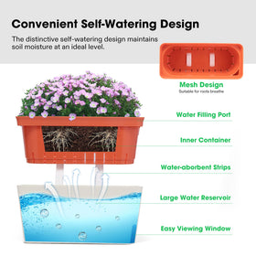 VIVOSUN planter with top opening reservoir enables easy, mess-free water refills.