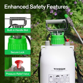 VIVOSUN shoulder-strap and long hose extend reach to hard-to-reach plants.