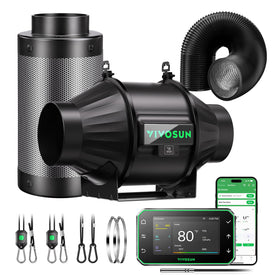 VIVOSUN AeroZesh T4 inline fan powering grow tent airflow