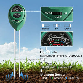 VIVOSUN soil tester reading light exposure for optimal sun.